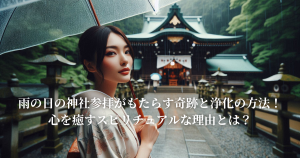 雨の日の神社参拝がもたらす奇跡と浄化の方法！心を癒すスピリチュアルな理由とは？