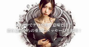 夢の中でゲロを吐く意味とは？潜在意識からの重要なメッセージを解明！